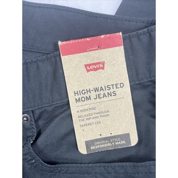 Levi's Women's High-Waisted Mom Jeans Black Size 29x30 NWT - Picture 2 of 7